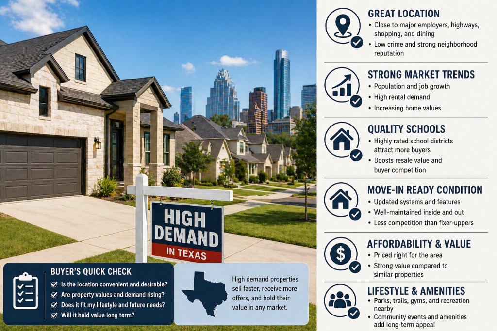 high demand properties Texas