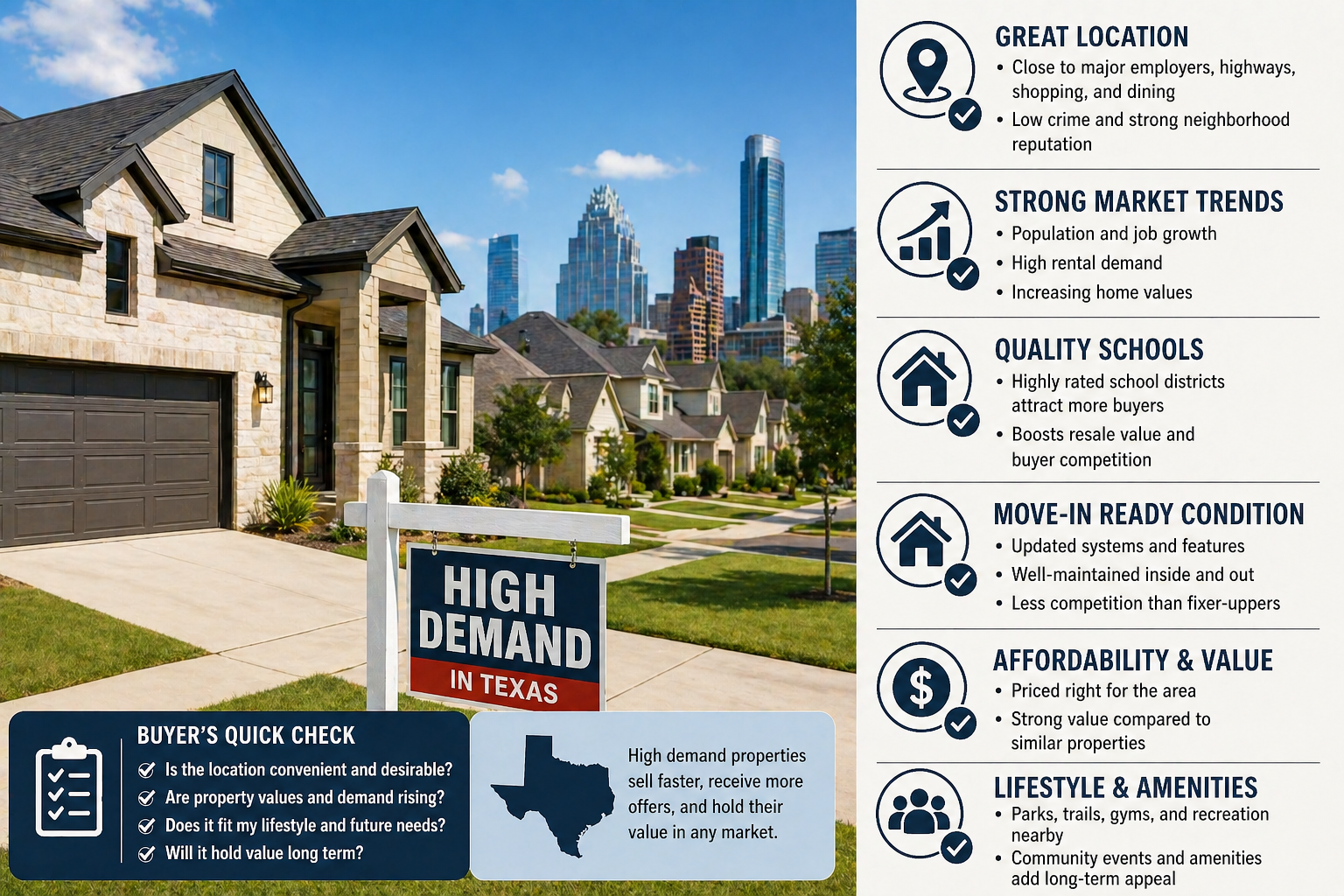 high demand properties Texas