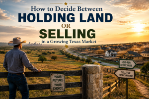 hold or sell land Texas