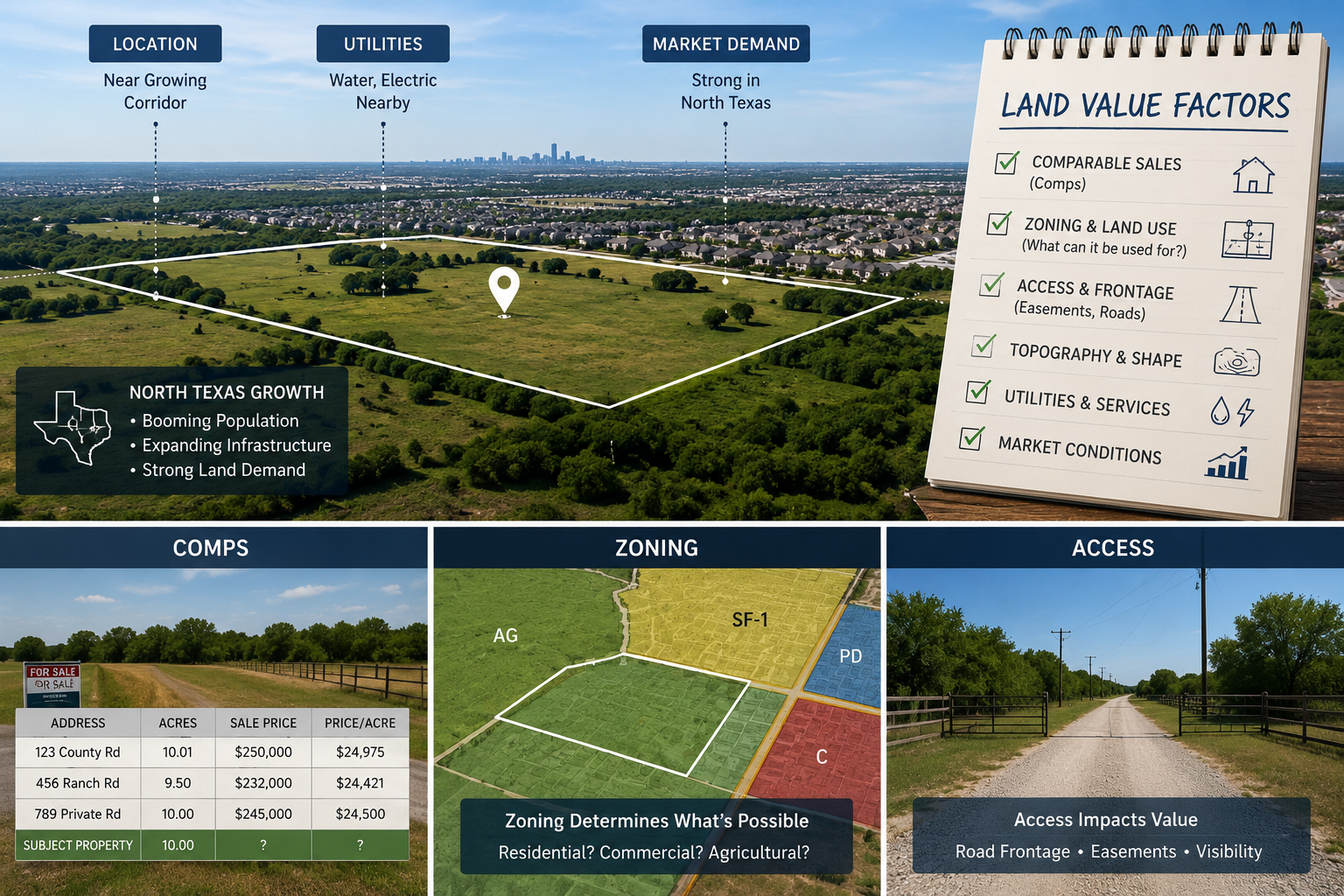 how is land valued