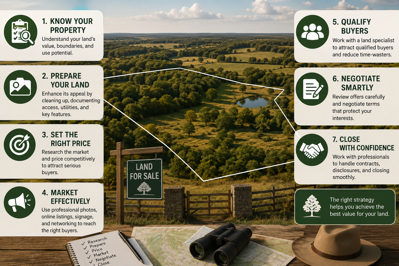 how to sell land in texas
